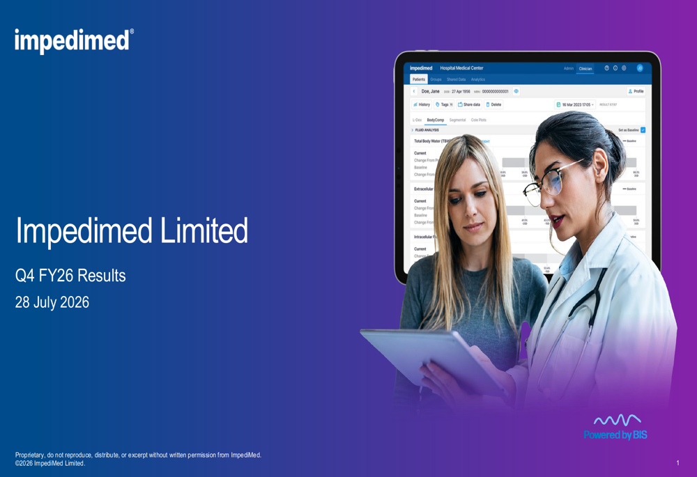 ImpediMed Q4 FY26 slides