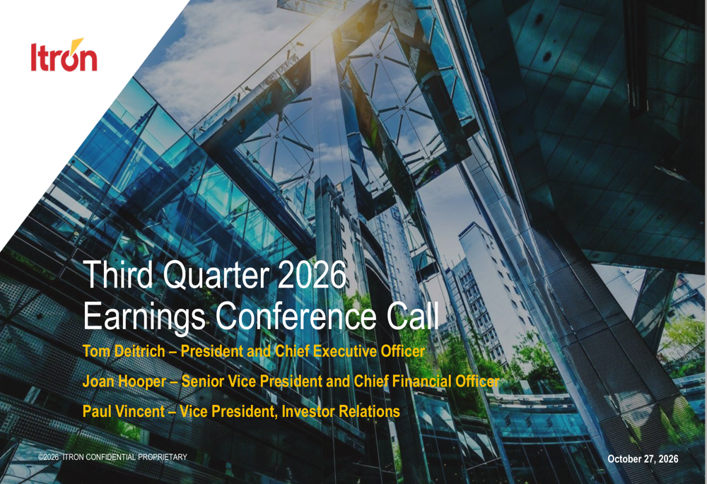 Itron Q3 2026 slides