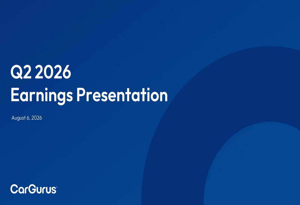 CarGurus Q2 2026 slides