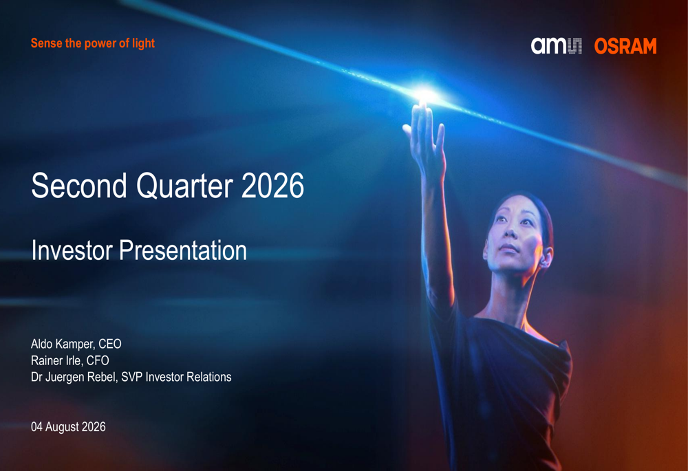 ams OSRAM Q2 2026 slides