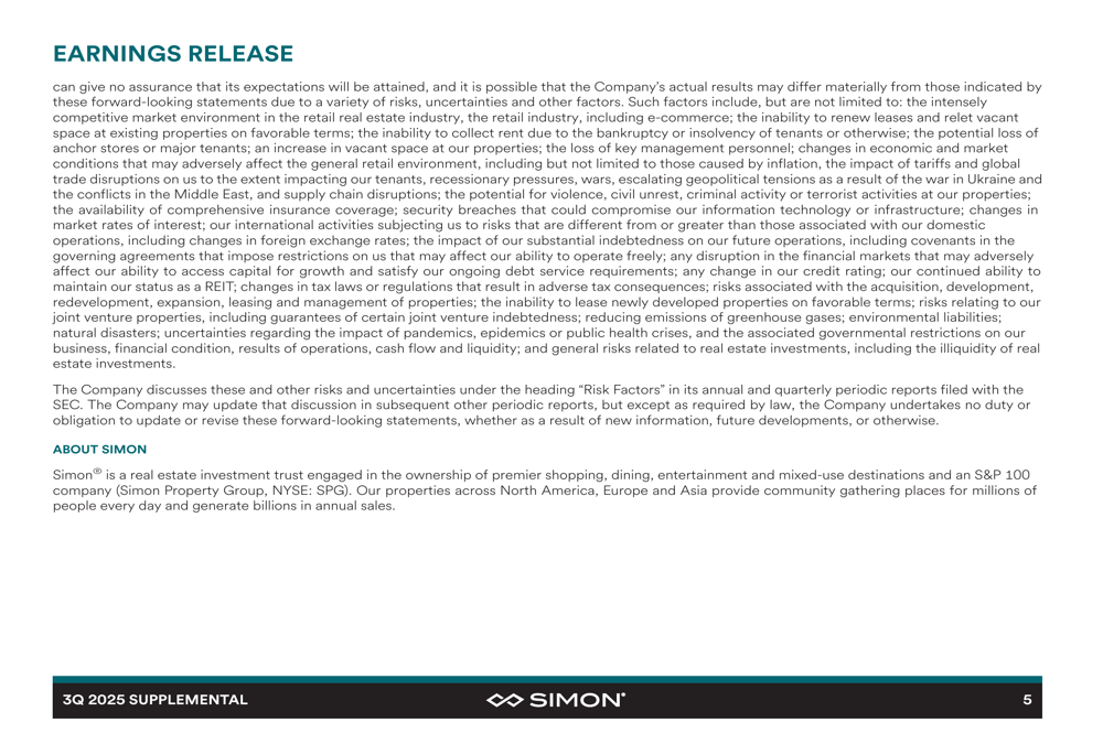 Simon Property Group Q3 2025 slides: NOI growth accelerates, guidance raised