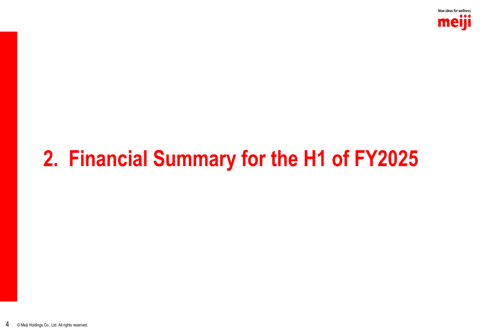 Meiji Holdings H1 FY2025 presentation slides: Operating profit beats plan despite rising costs