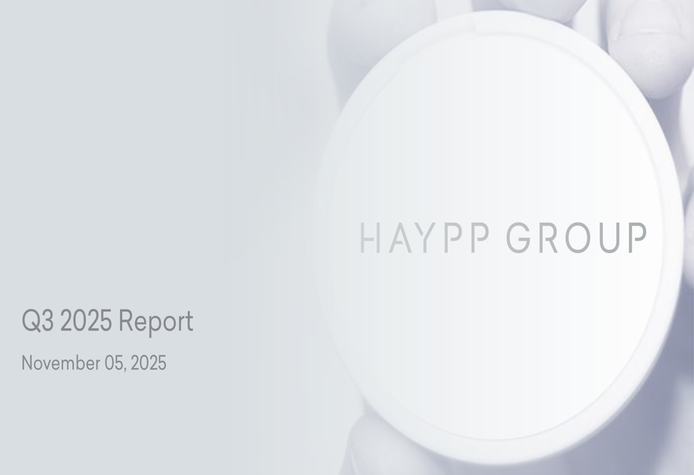 Haypp Group Q3 2025 slides