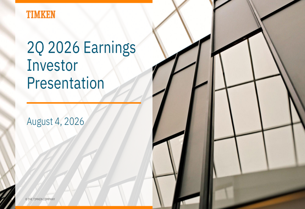 Timken Q2 2026 slides