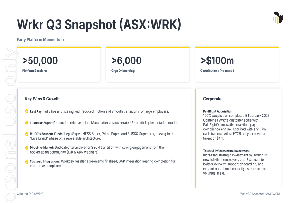 Wrkr、2026年度第3四半期決算発表：ペイデイスーパー改革を前にプラットフォームが拡大