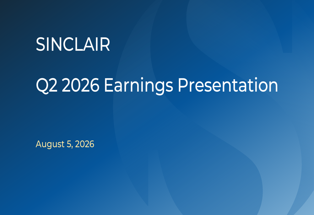 Sinclair Q2 2026 slides