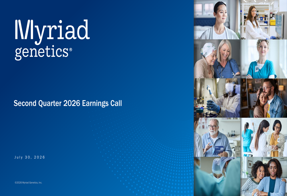 Myriad Genetics Q2 2026 slides