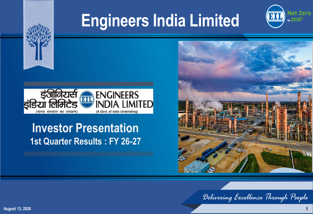 Engineers India Q1 FY27 slides