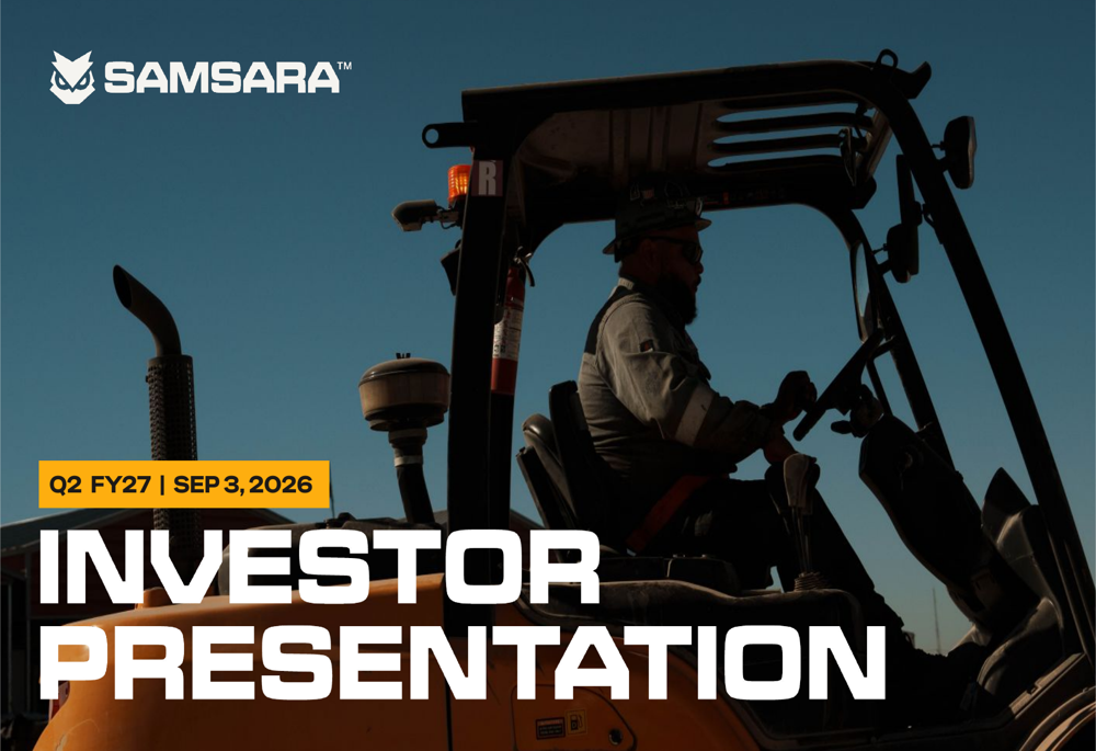 Samsara Q2 FY27 slides