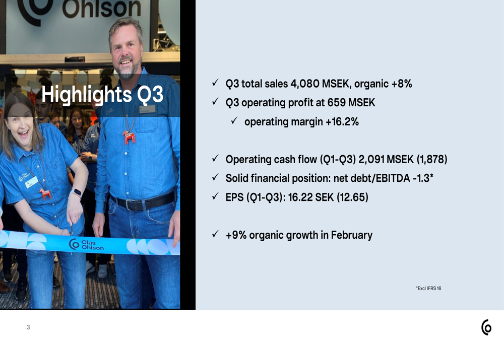 Clas Ohlson 2025/26年度第3四半期:記録的な利益率が収益性急上昇を牽引