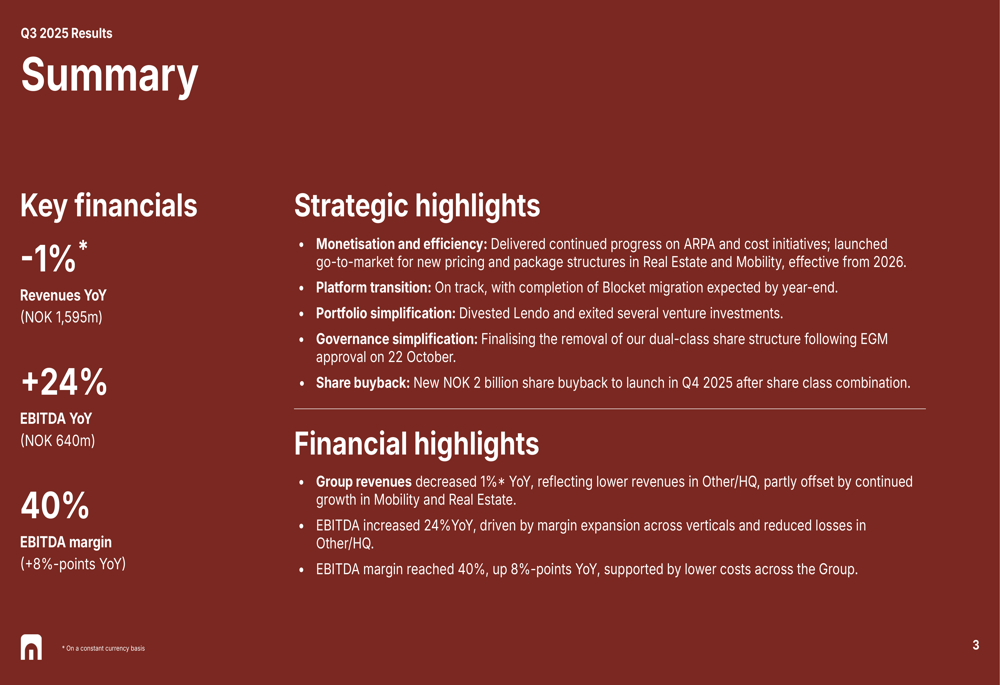 Vend Marketplaces Q3 2025 slides: EBITDA surges 24% despite revenue dip
