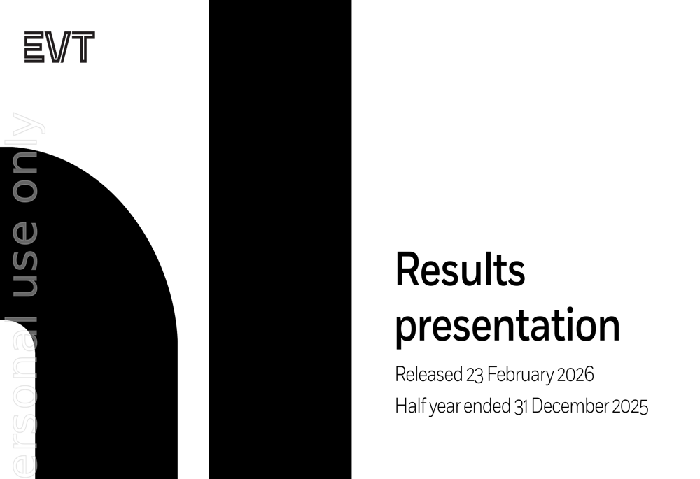 EVT H1 FY2026 slides