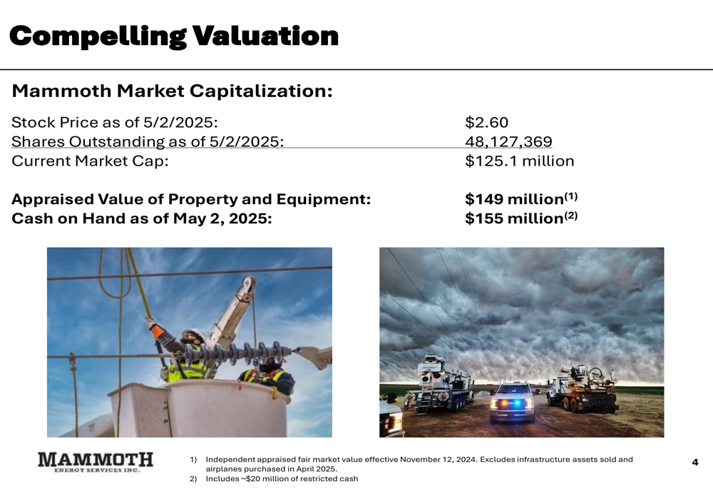 Mammoth Energy Q1 2025 slides reveal 17% revenue growth, improved EBITDA