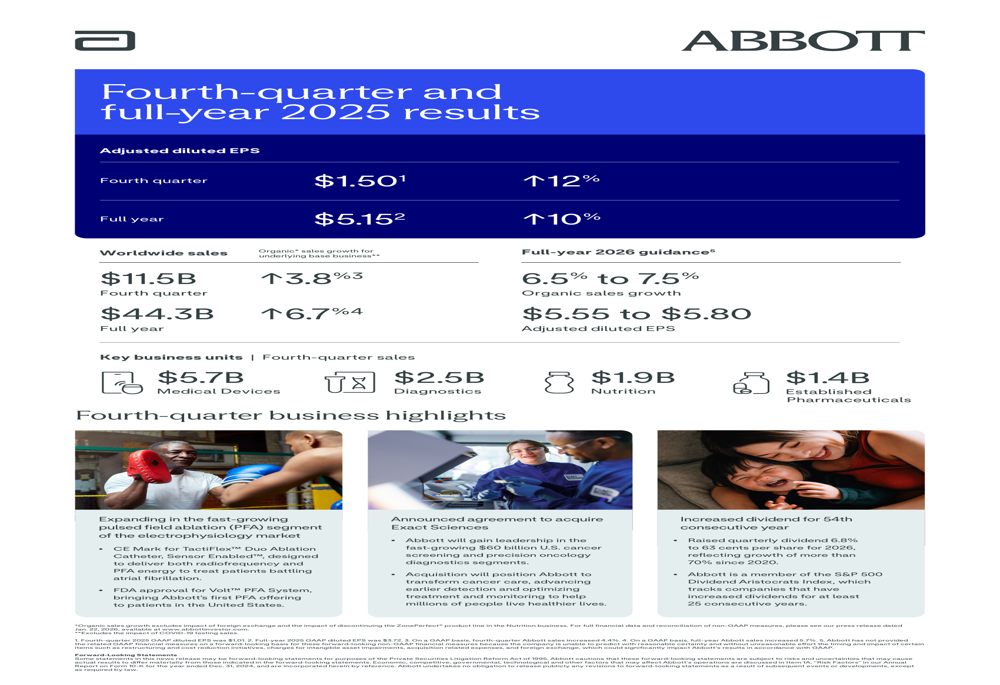 Abbott Q4 2025 presentation slides