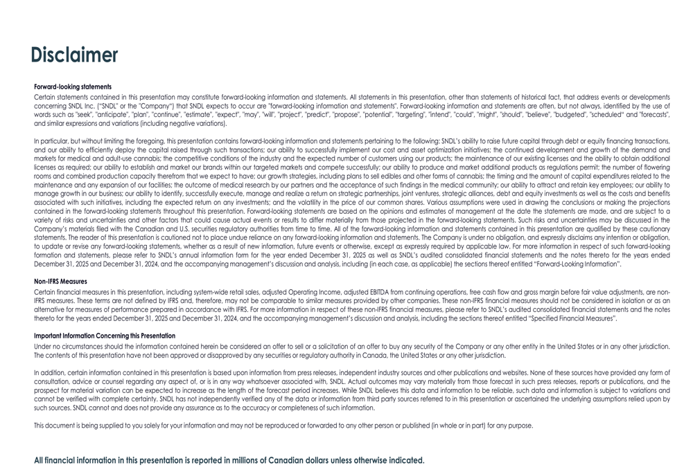 SNDL Q4 2025 slides