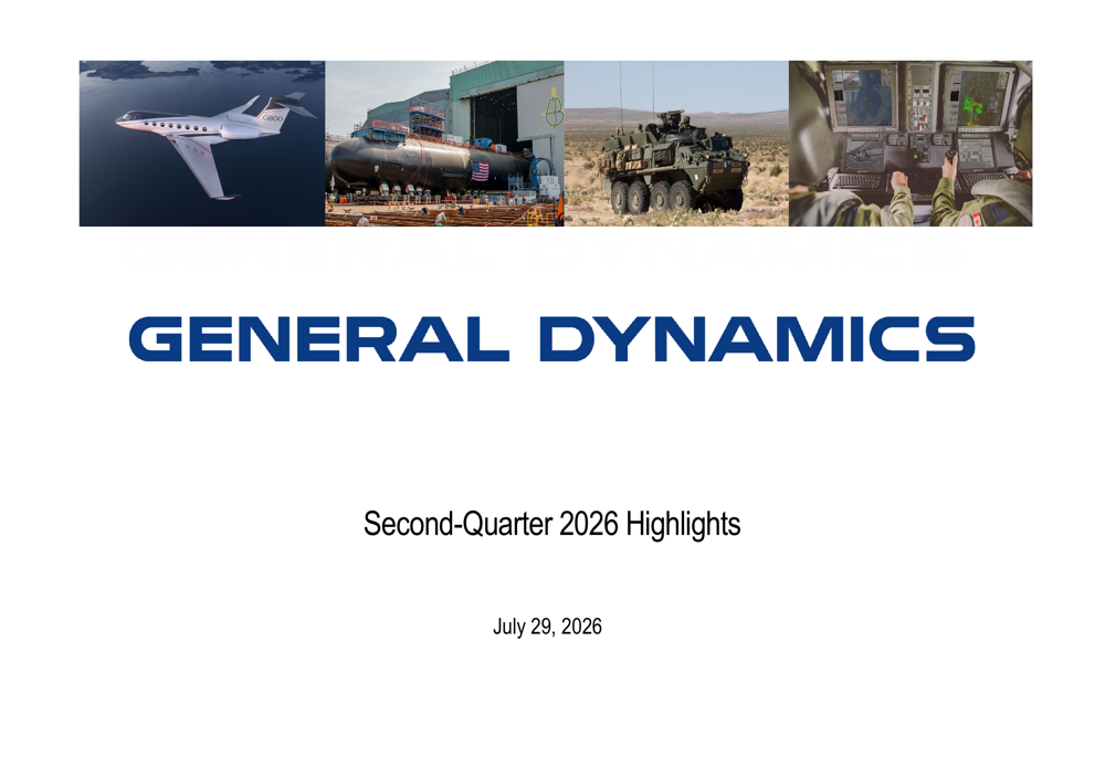 General Dynamics Q2 2026 slides