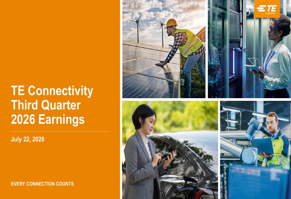 TE Connectivity Q3 2026 slides