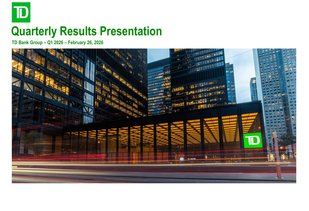 TD Bank Q1 2026 slides