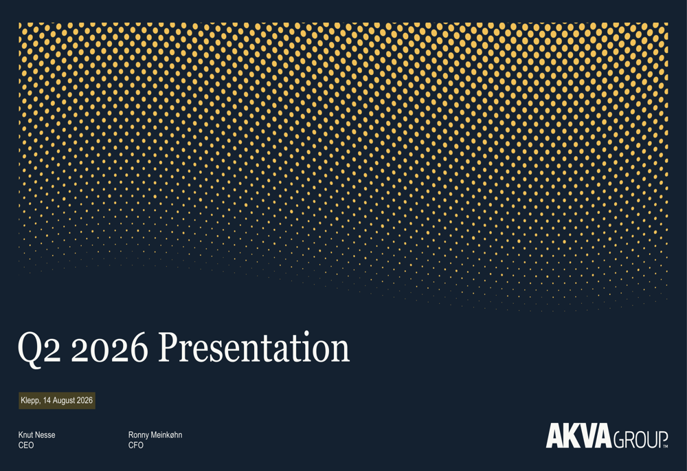 AKVA Group Q2 2026 slides