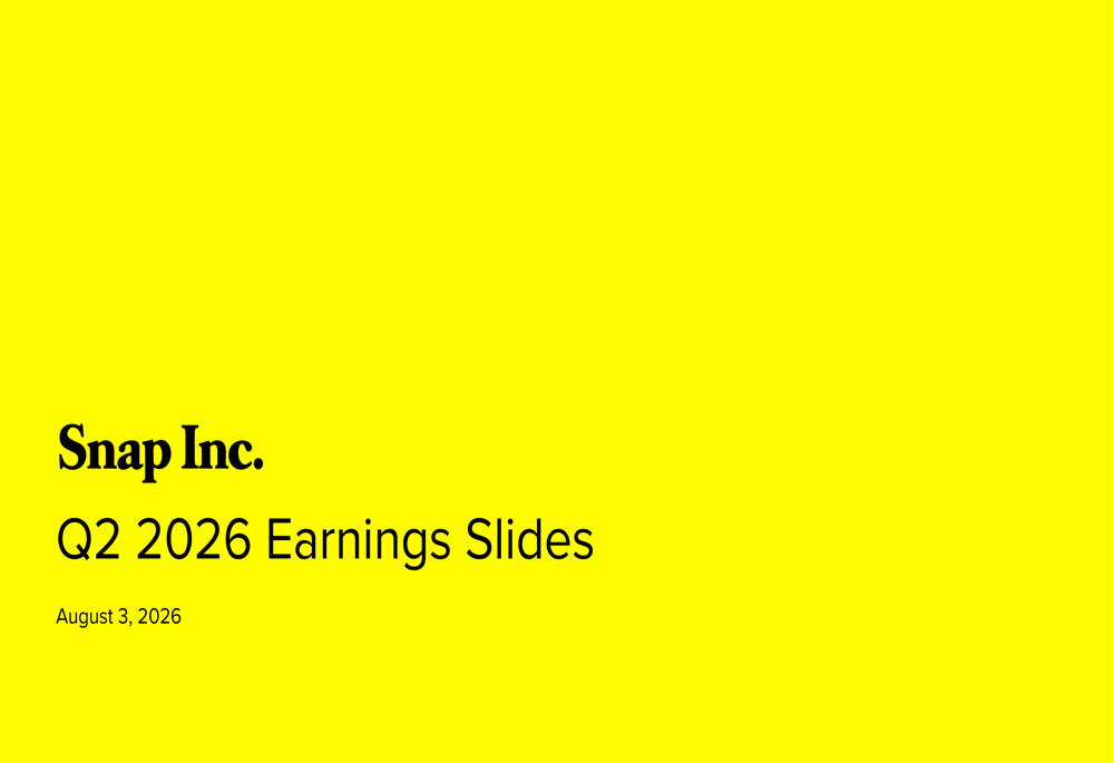 Snap Q2 2026 slides