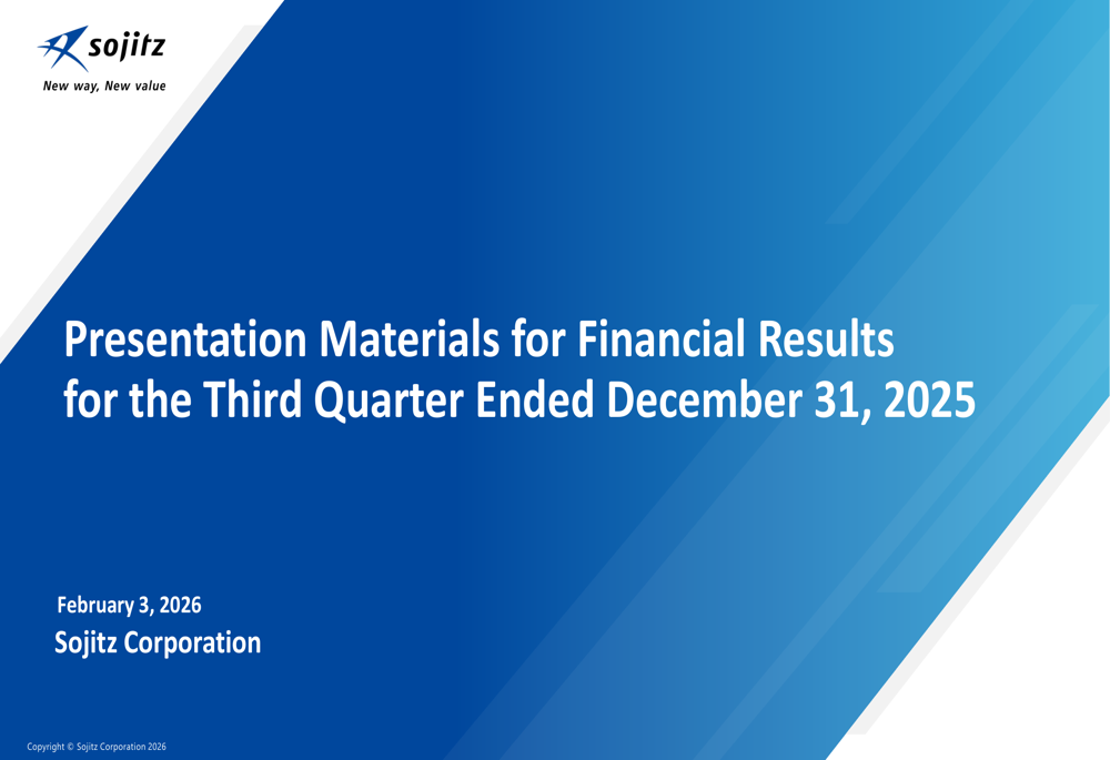Sojitz Q3 FY2025 slides