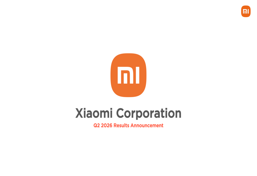 Xiaomi Q2 2026 slides