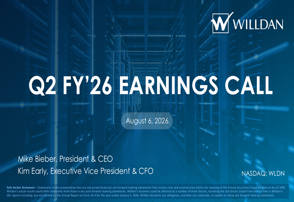 Willdan Q2 FY'26 slides