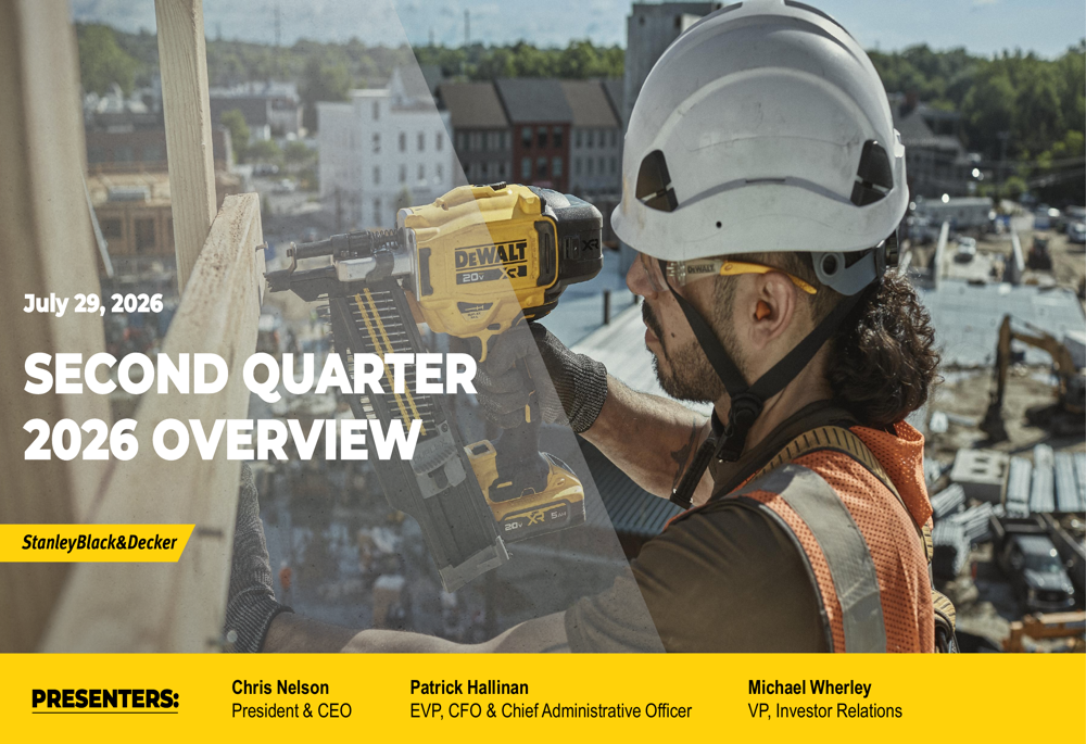 Stanley Black & Decker Q2 2026 slides