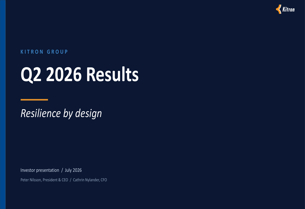 Kitron Q2 2026 slides