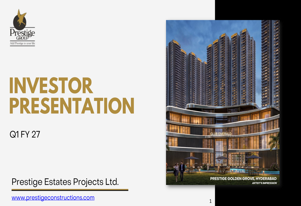 Prestige Estates Q1 FY27 slides