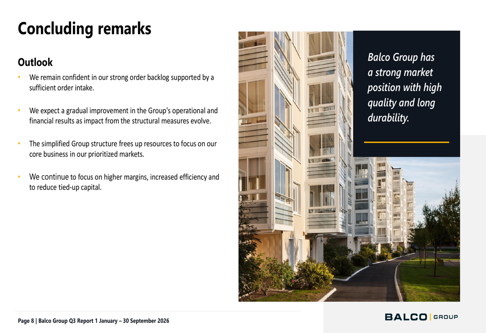 Balco Q3 2026 slides: sales rise 6%, restructuring weighs on profit By ...