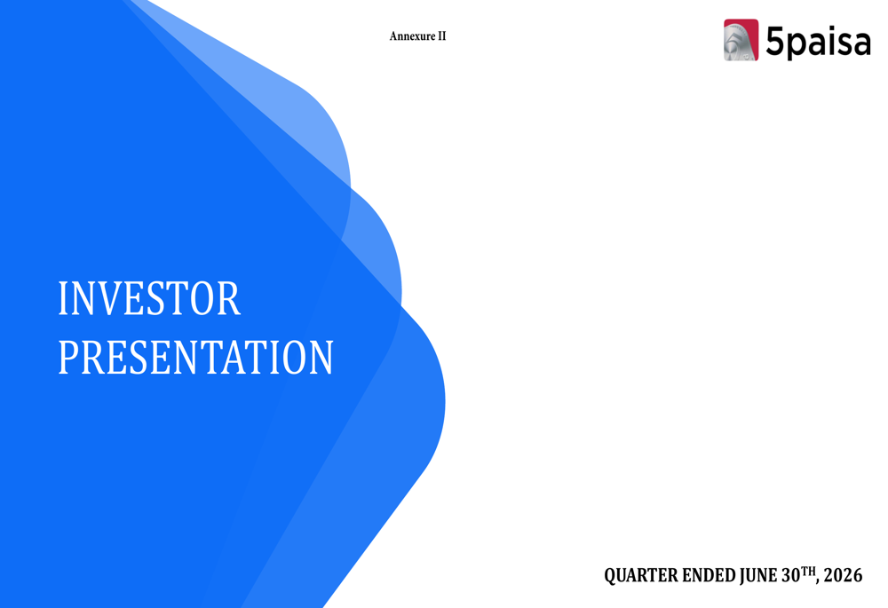 5paisa Q1 FY27 slides