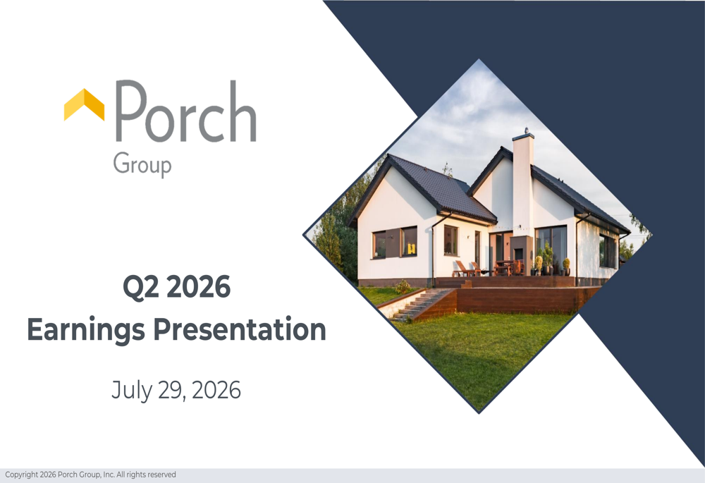 Porch Group Q2 2026 slides