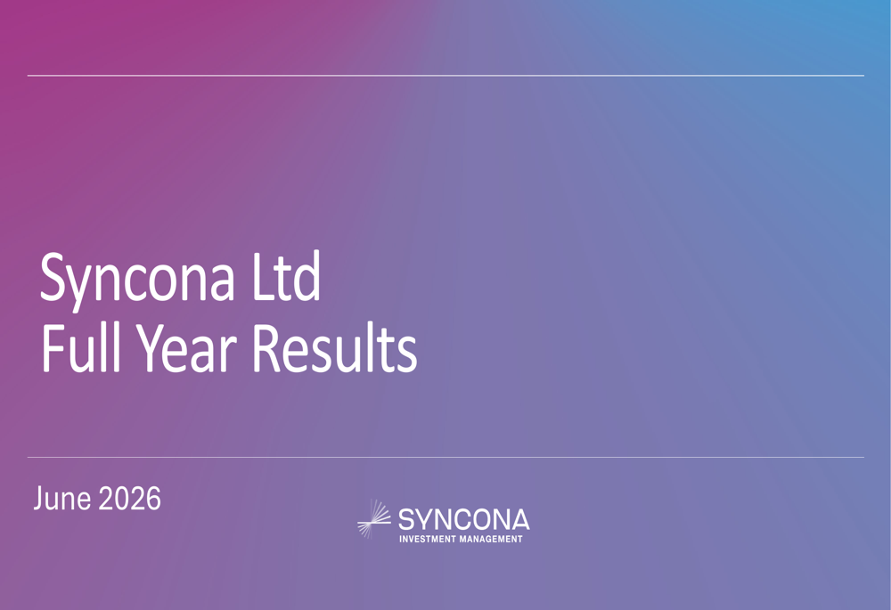 Syncona FY2026 slides