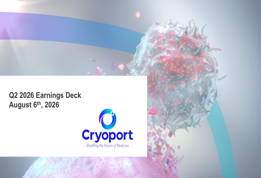 Cryoport Q2 2026 slides
