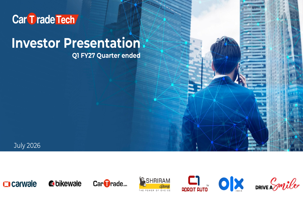 CarTrade Tech Q1 FY27 slides