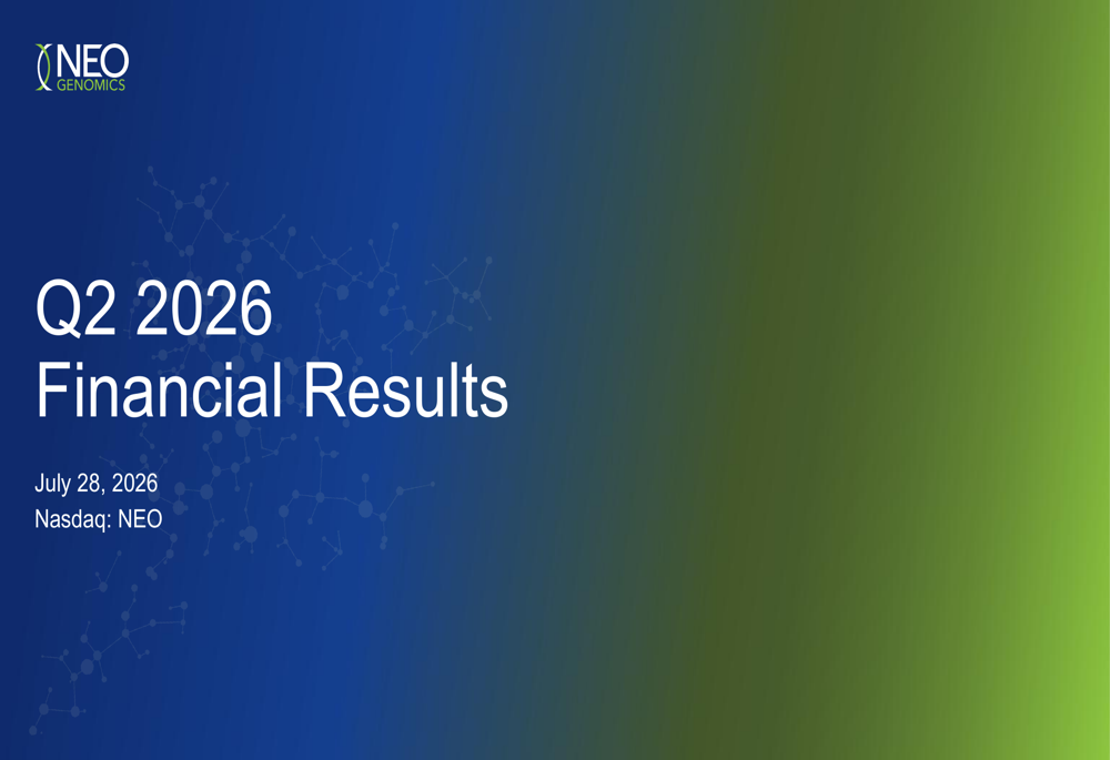 NeoGenomics Q2 2026 slides