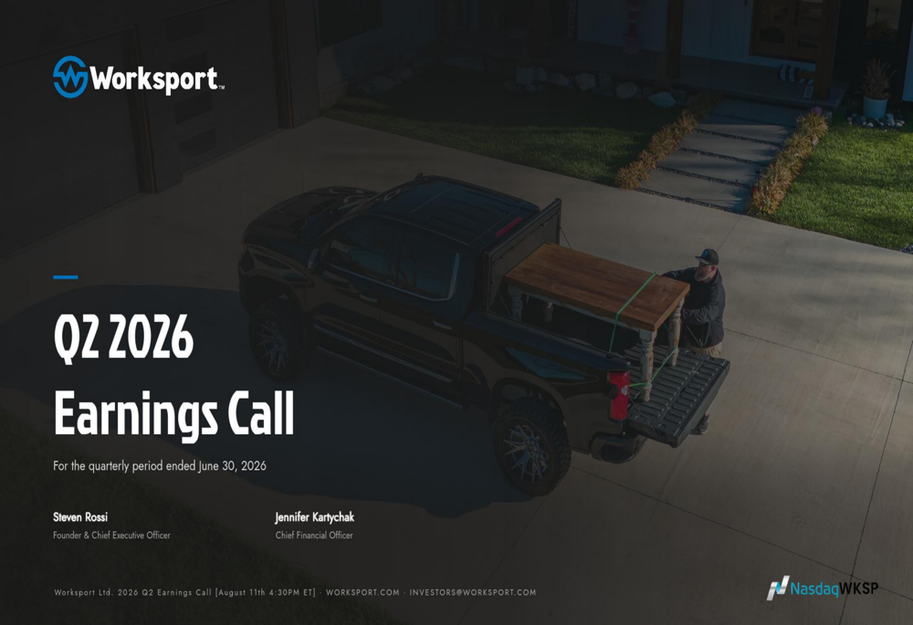 Worksport Q2 2026 slides