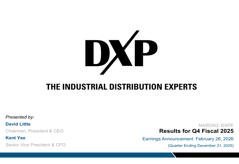 DXP Q4 2025 slides