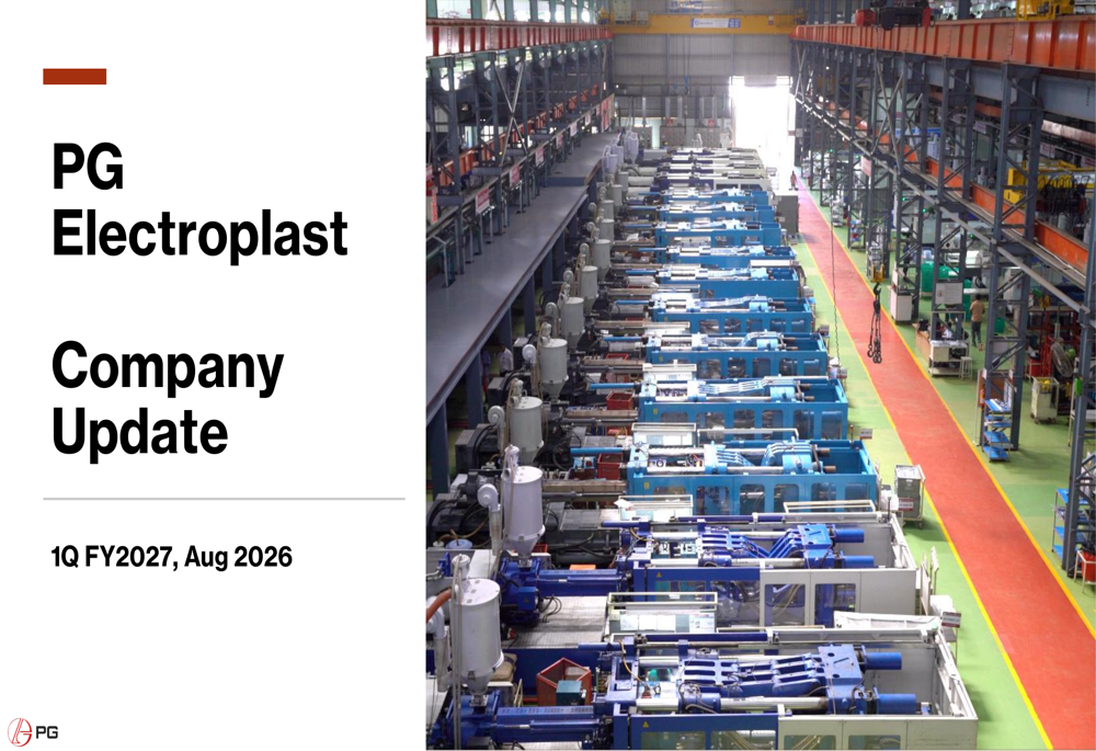 PG Electroplast Q1 FY2027 slides