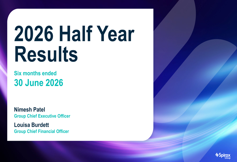 Spirax Group H1 2026 slides