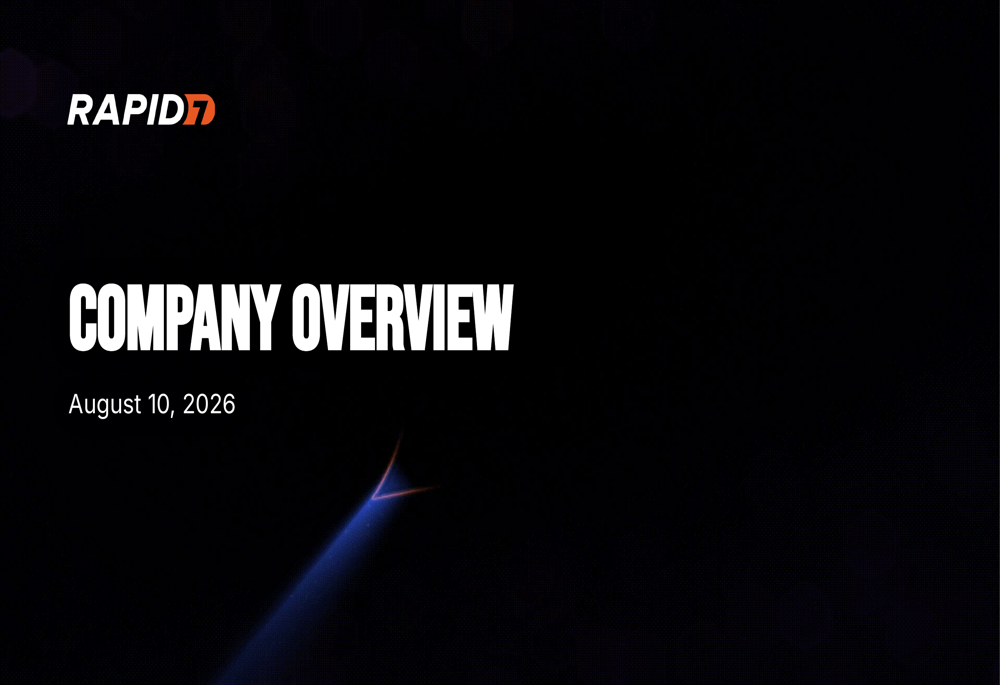 Rapid7 Q2 2026 slides