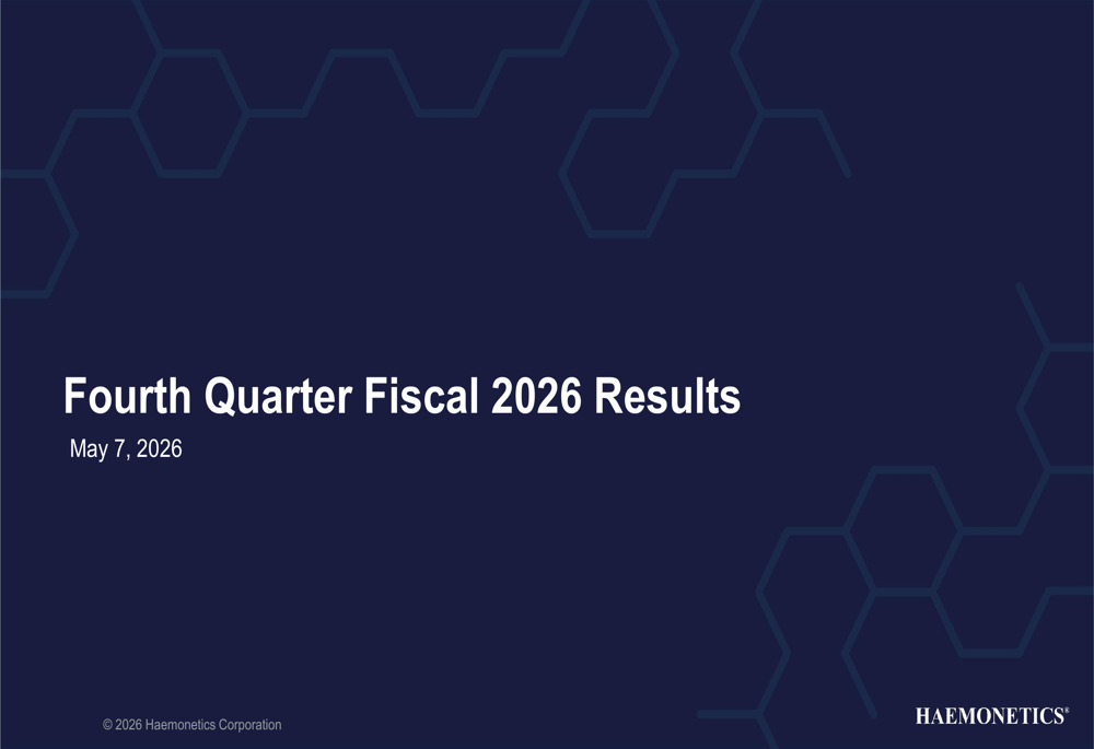 Haemonetics Q4 FY2026 slides
