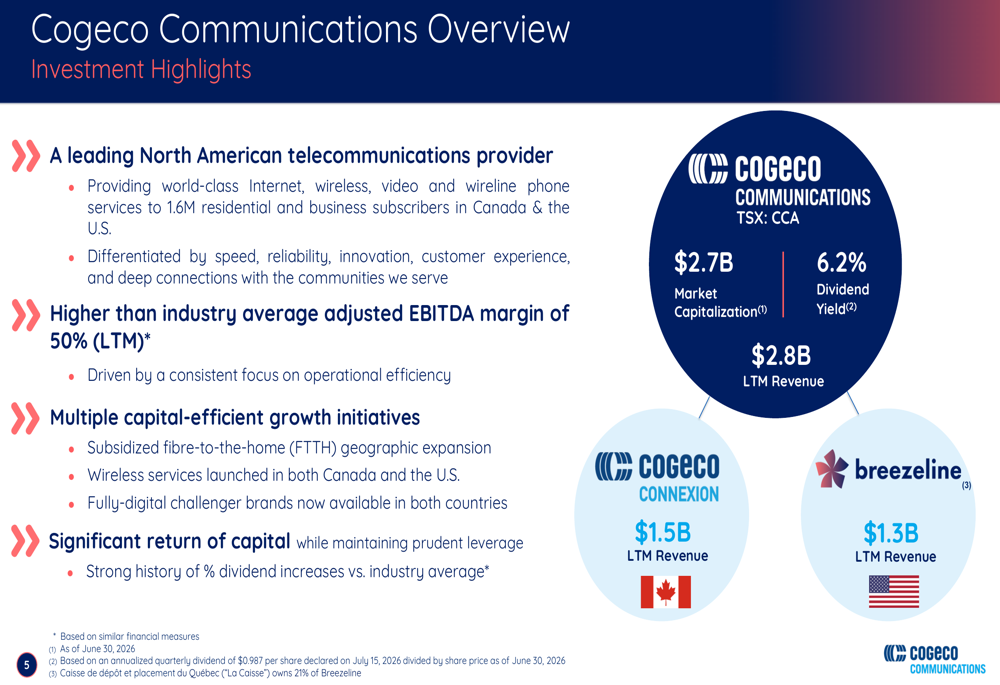Cogeco Q3 F2026 slides: transformation plan targets shareholder value