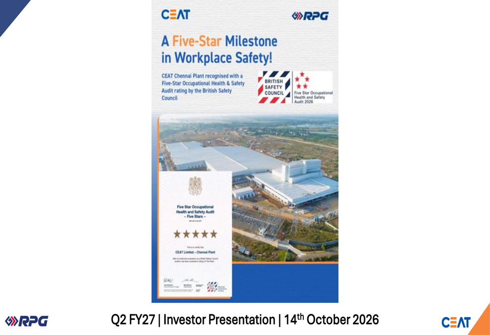 CEAT Q2 FY27 slides