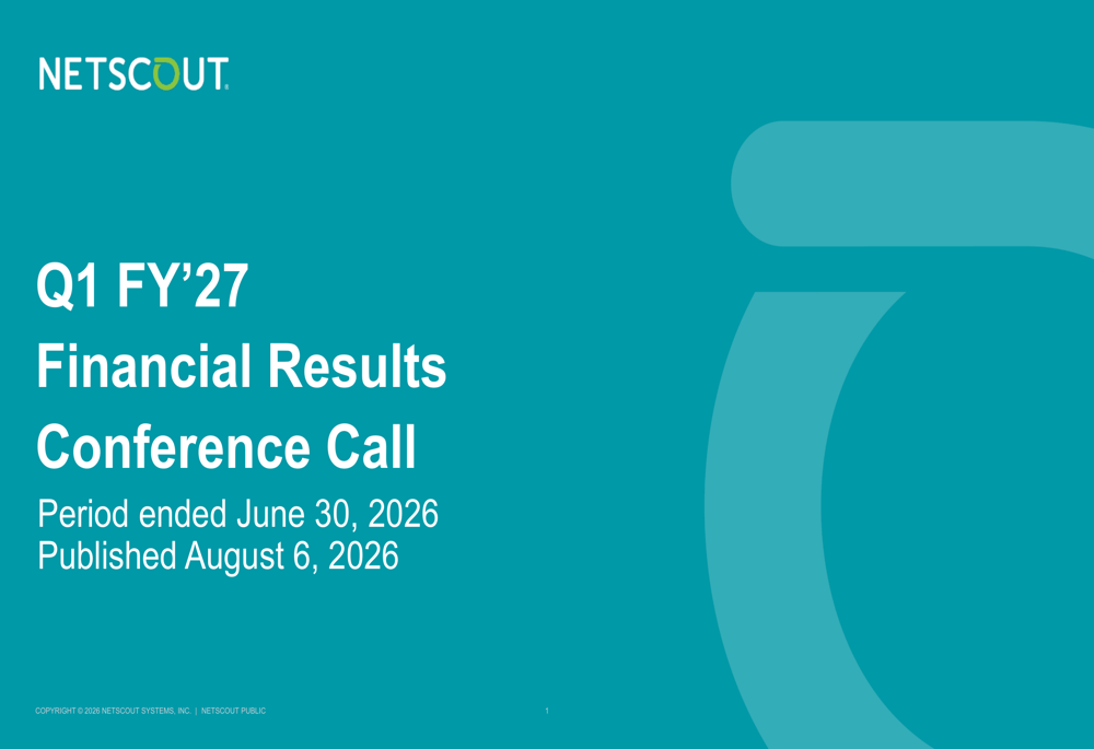 NETSCOUT Q1 FY'27 presentation