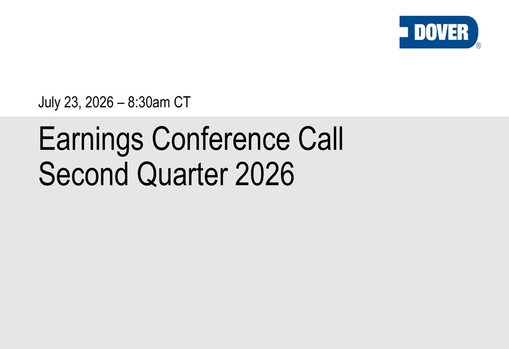 Dover Q2 2026 slides