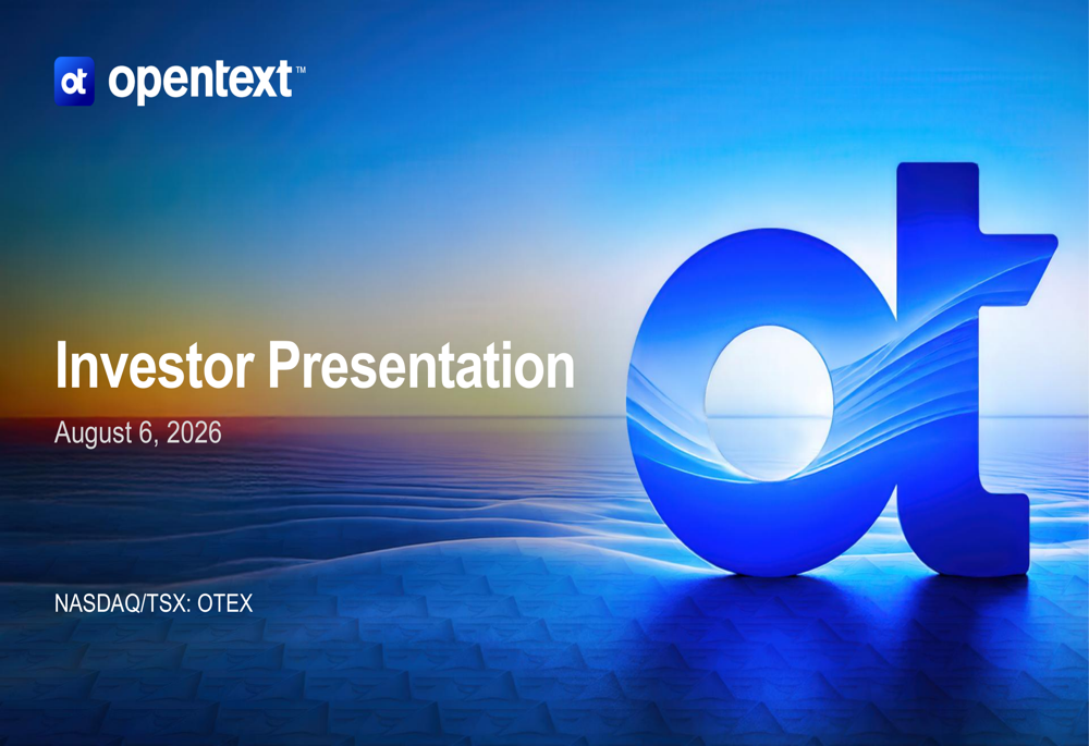OpenText FY'26 slides