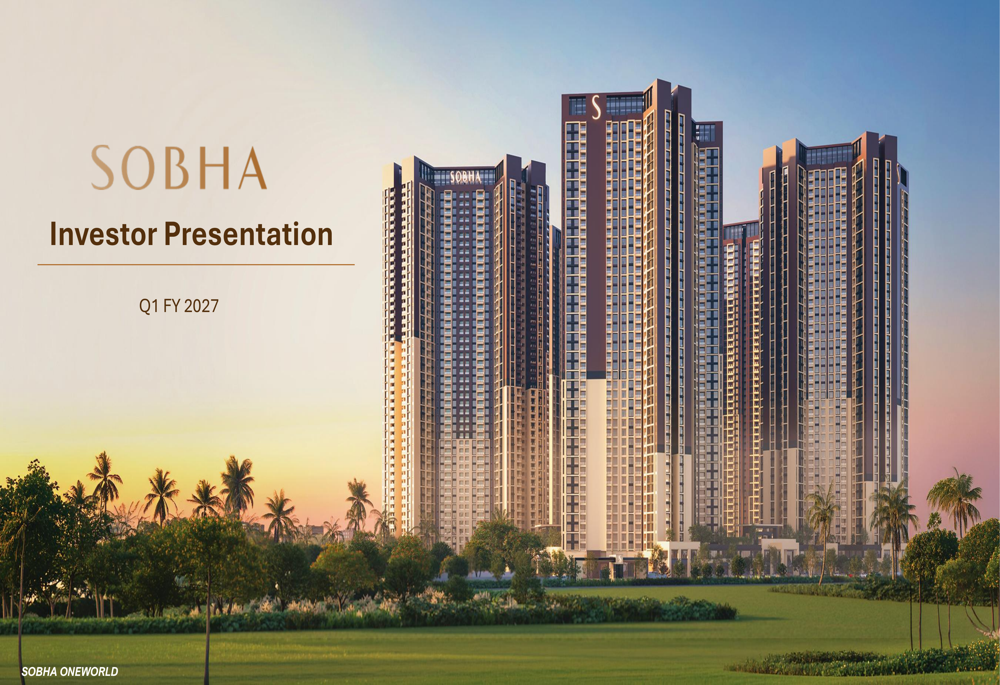 Sobha Q1 FY27 slides