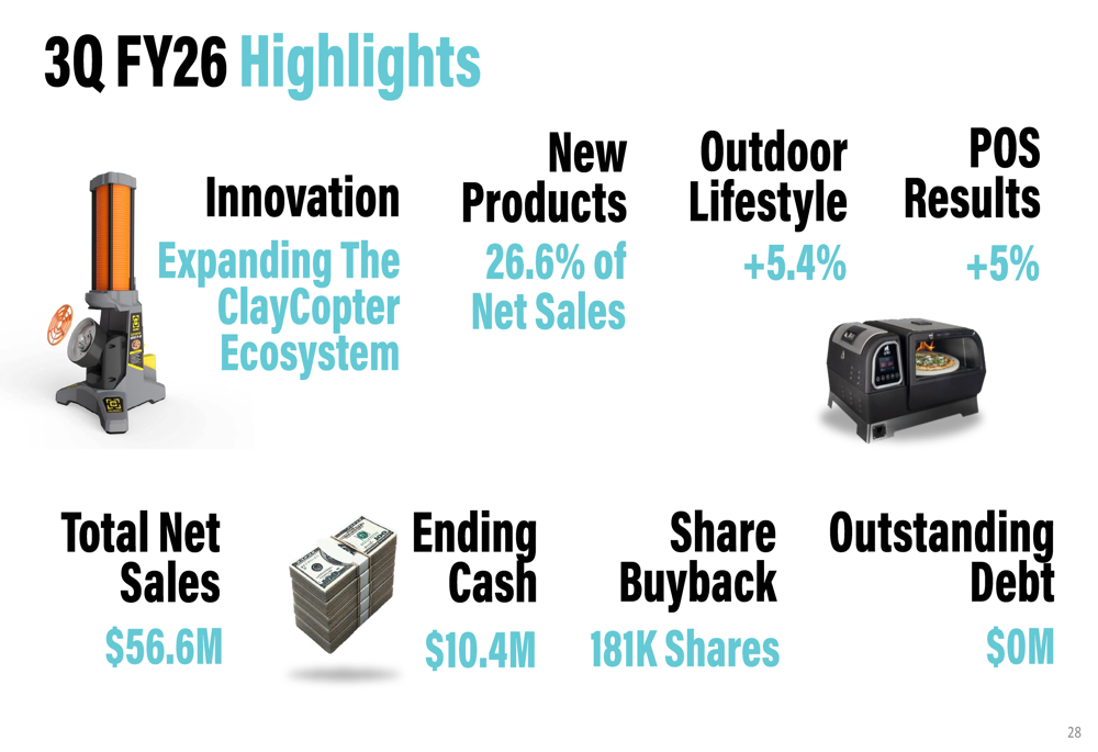 American Outdoor Brands Q3 FY26 slides: innovation drives growth amid headwinds